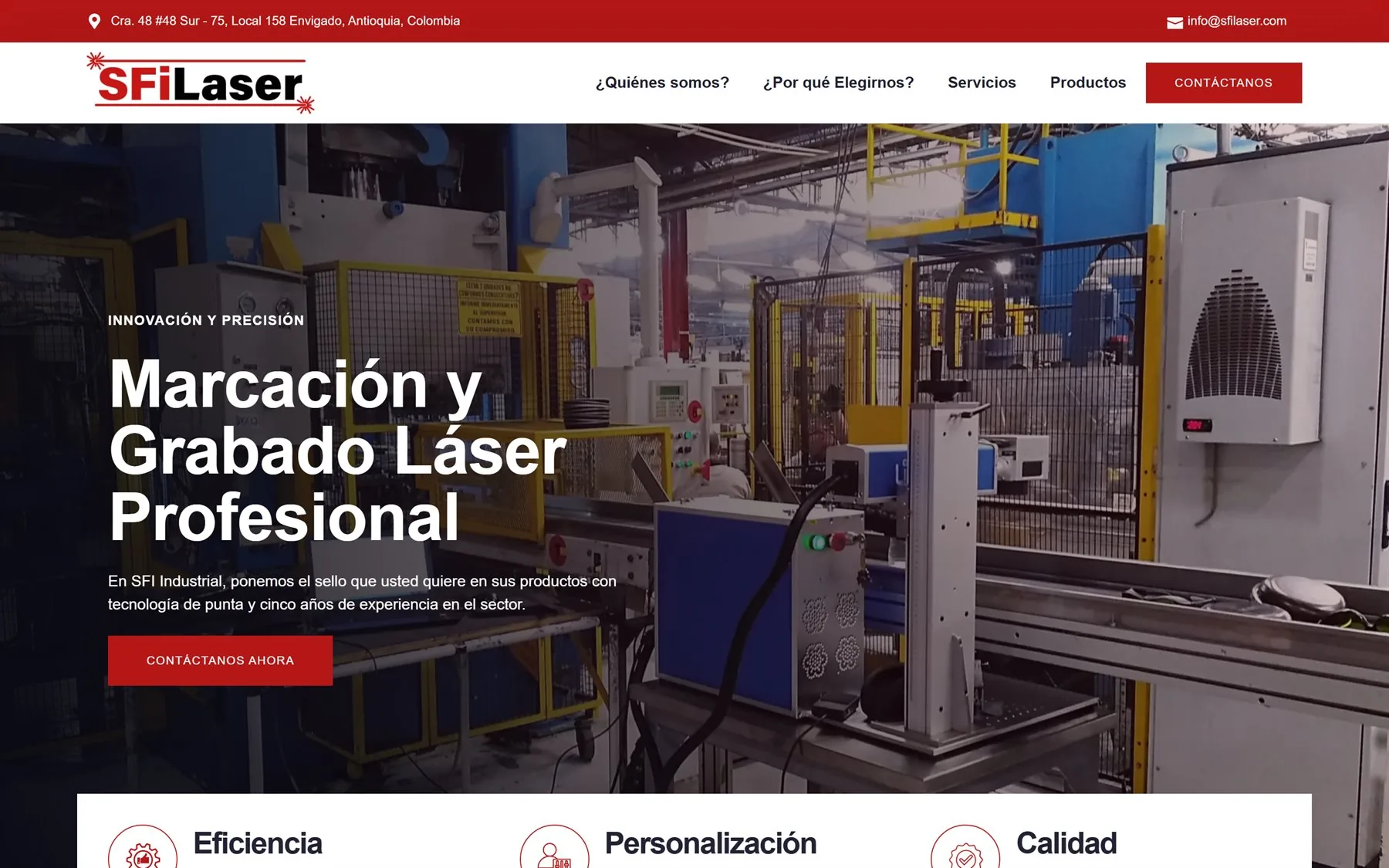 Portal web SFI Laser