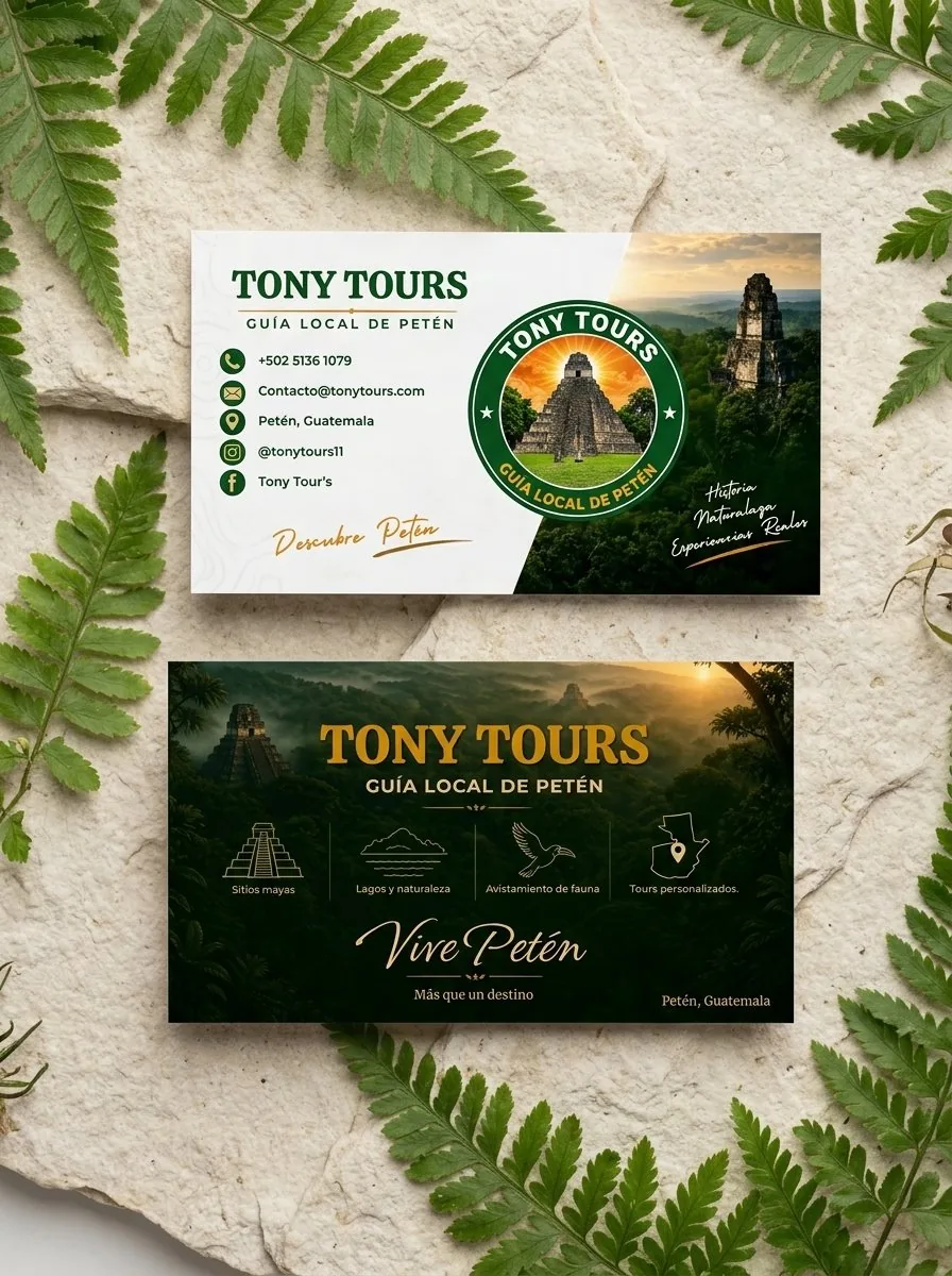 Tarjetas de Presentación Tony Tours